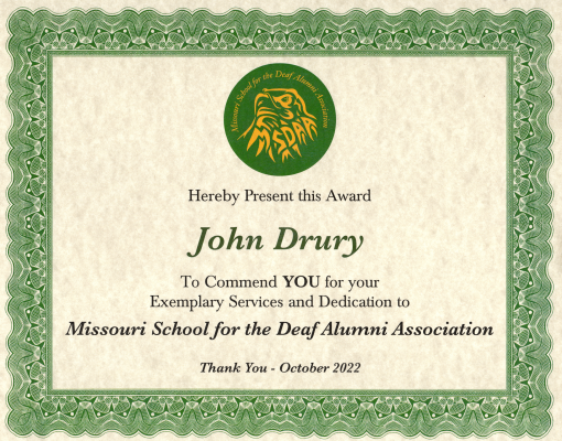 Picture of John Drury Certificate